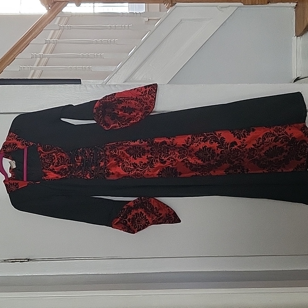 Spirit Halloween Black and Red Witch Dress
